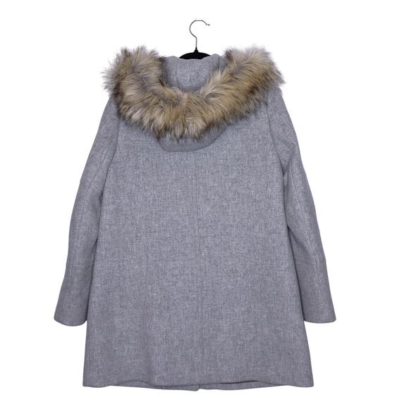 J. CREW Chateau Parka Italian Wool Stadium Cloth Heather Dusk Gray Women's 4 - Picture 3 of 16